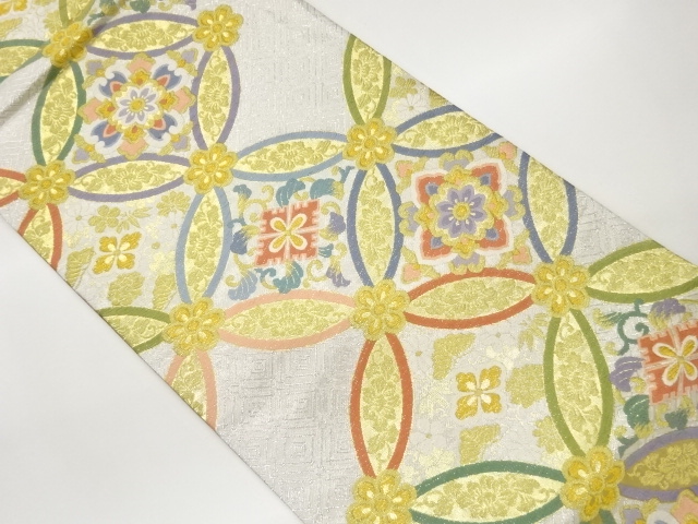 JAPANESE FUKURO OBI / WOVEN FLORAL PLANTS